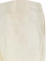 White Silk Casual Pants 4