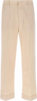 Beige Cotton Casual Pants 1