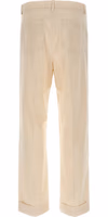 Beige Cotton Casual Pants 2