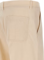 Beige Cotton Casual Pants 4