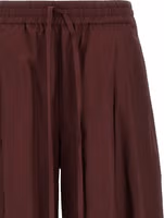 Bordeaux Polyester Casual Pants 3