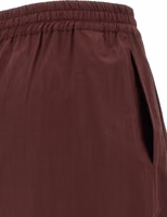 Bordeaux Polyester Casual Pants 4