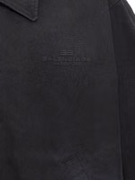 Black Cotton Full-Length Jacket 4