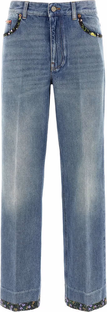 Blue Cotton Jeans Denim