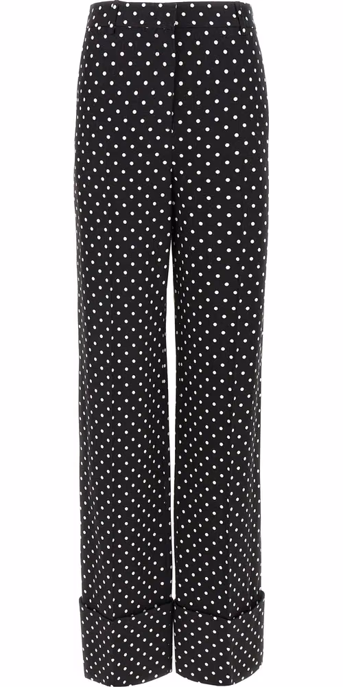 Bicolor Viscose Casual Pants