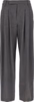 Gray Virgin Wool Casual Pants 1