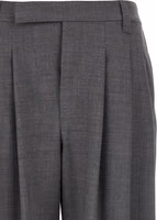 Gray Virgin Wool Casual Pants 3