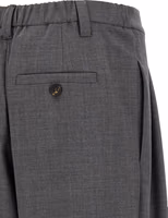 Gray Virgin Wool Casual Pants 4