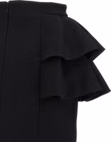Black Virgin Wool Midi Skirt 4