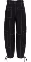 Black Viscose Casual Pants 2