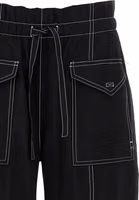Black Viscose Casual Pants 3