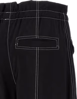 Black Viscose Casual Pants 4