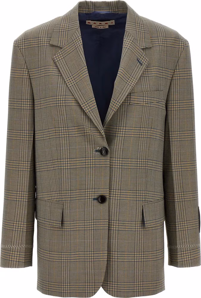 Multicolor Polyester Blazer
