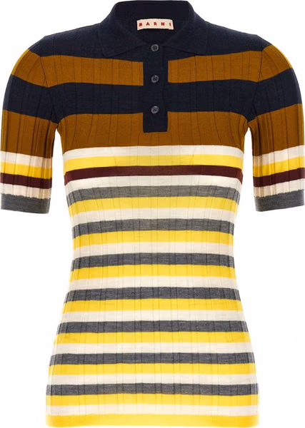 Multicolor Virgin Wool Polo Shirt