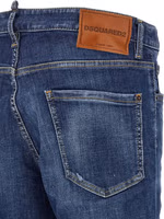 Blue Cotton Slim Fit Jeans 4