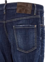 Blue Cotton Straight-Leg Jeans 4