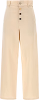 Beige Cotton Casual Pants 1