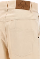 Beige Cotton Casual Pants 4