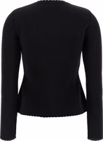 Black Virgin Wool Cardigan 2