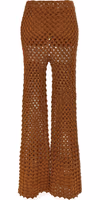 Brown Cotton Flared Pants 2