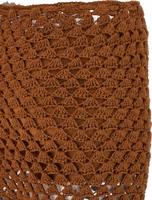 Brown Cotton Flared Pants 4
