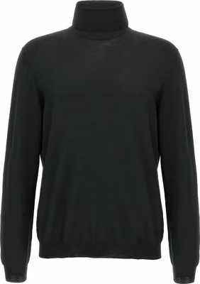 Bicolor Virgin Wool Cardigan