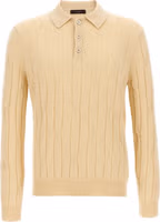 Beige Virgin Wool Polo Shirt 1