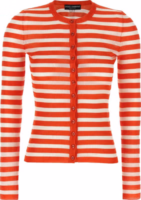 Orange Viscose Cardigan