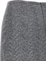 Gray Silk Midi Skirt 4