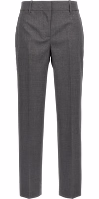 Gray Virgin Wool Dress Pants