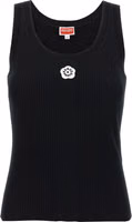 Black Viscose Sleeveles T-Shirt 1
