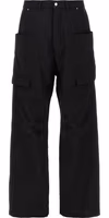 Black Virgin Wool Cargo Pants 1