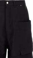 Black Virgin Wool Cargo Pants 3