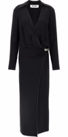 Black Marabou Midi Dress 1