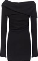Black Virgin Wool Short Dress 3