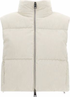 White Viscose Sleeveless Jacket