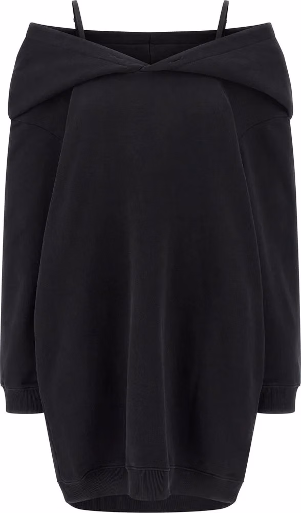 Black Cotton Short Dress