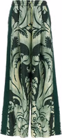 Bicolor Silk Casual Pants 1
