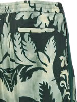 Bicolor Silk Casual Pants 5