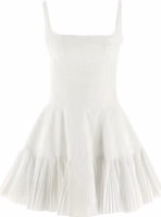 White Poplin Short Dress 1