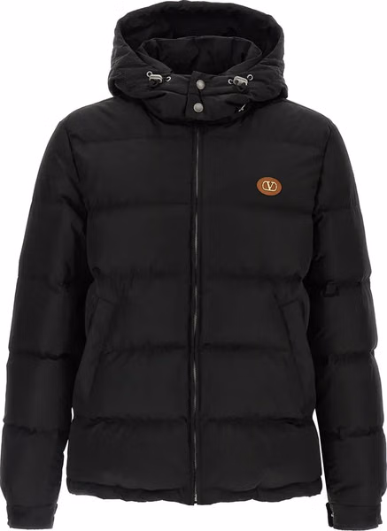 Black Polyamide Full-Length Jacket