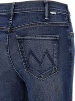 Blue Cotton Flared Jeans 4