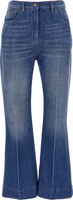 Blue Cotton Flared Jeans 1