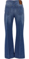 Blue Cotton Flared Jeans 2