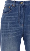 Blue Cotton Flared Jeans 3