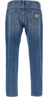 Blue Cotton Straight-Leg Jeans 2