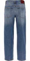 Blue Cotton Straight-Leg Jeans 2