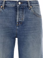 Blue Cotton Straight-Leg Jeans 3