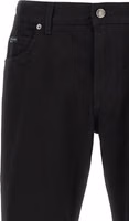 Black Cotton Straight-Leg Jeans 3