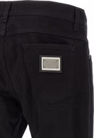 Black Cotton Straight-Leg Jeans 4